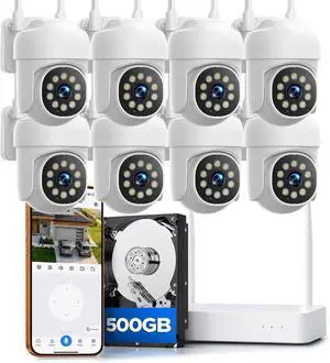CAMCAMP Home Security Camera System 8 PTZ Wireless Security Cameras CAMCAMP Home Security Camera System 8 PTZ Wireless Security Cameras