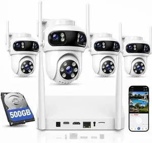 CAMCAMP Triple-Lens Wireless Security Camera System Outdoor with 12 Views CAMCAMP Triple-Lens Wireless Security Camera System Outdoor with 12 Views