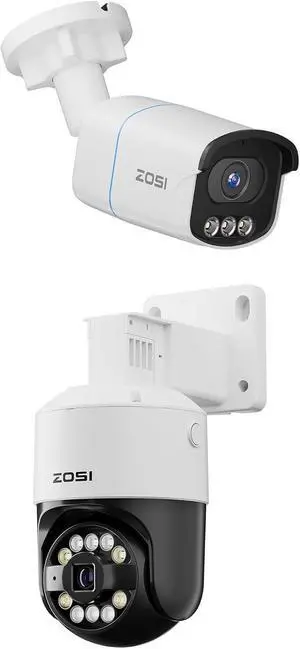 ZOSI C186 5MP 3K PoE IP Add-On Security Camera, C296 5MP 3K PT Add-On Camera Outdoor, Color Night Vision, AI Person/Vehicle Detection, Light & Siren Alarms, Two-Way Talk, Only POE NVR ZOSI C186 5MP 3K PoE IP Add-On Security Camera, C296 5MP 3K PT Add-On Camera Outdoor, Color Night Vision, AI Person/Vehicle Detection, Light & Siren Alarms, Two-Way Talk, Only POE NVR