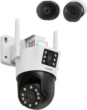 ZOSI C298 4MP Dual-Lens(2MP+2MP) 360° Pan/Tilt Security Camera Outdoor, C680 2K Window Security Camera for Home Security, Color Night Vision, AI Detection, 2 Way Talk, Auto-Tracking, Easy Install ZOSI C298 4MP Dual-Lens(2MP+2MP) 360° Pan/Tilt Security Camera Outdoor, C680 2K Window Security Camera for Home Security, Color Night Vision, AI Detection, 2 Way Talk, Auto-Tracking, Easy Install