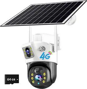 4G Cellular Security Camera with 64 GB Card, V380 Solar 360 Degree Camera, 4 MP Clarity, Outdoor Waterproof, Night Vision, Remote Access 4G Cellular Security Camera with 64 GB Card, V380 Solar 360 Degree Camera, 4 MP Clarity, Outdoor Waterproof, Night Vision, Remote Access