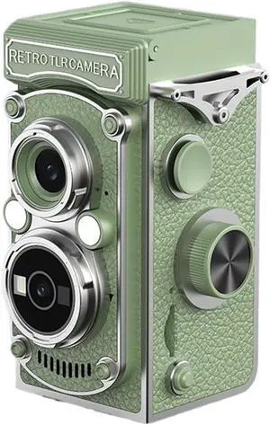 Retro Camera Dual Lens Design Infrared Night Vision Function Manual Joystick Operation HD Mini Portable Nostalgic(64GB TF Card,LK-019 Green) Retro Camera Dual Lens Design Infrared Night Vision Function Manual Joystick Operation HD Mini Portable Nostalgic(64GB TF Card,LK-019 Green)