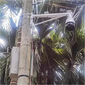 This Outdoor Security Camera Stand, Adjustable Wall-Mount Surveillance Pole, Weatherproof CCTV Pole for Factory, Farm, Parking Lot, Park 1.6 to 6.6 Ft, White, 4.9 Ft (1.5 M) This Outdoor Security Camera Stand, Adjustable Wall-Mount Surveillance Pole, Weatherproof CCTV Pole for Factory, Farm, Parking Lot, Park 1.6 to 6.6 Ft, White, 4.9 Ft (1.5 M)