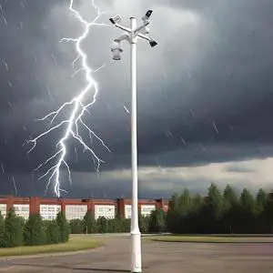 2.5-6M Surveillance Camera Post Stand Outdoor, Universal Vertical Pole Security Camera Pole Outdoor with 4 Brackets, for Backyard Walkway Industrial Commercial Home Use 6m/19.6ft 2.5-6M Surveillance Camera Post Stand Outdoor, Universal Vertical Pole Security Camera Pole Outdoor with 4 Brackets, for Backyard Walkway Industrial Commercial Home Use 6m/19.6ft