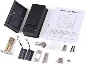 Smart Lock Keyless Entry Door Lock TY APP Fingerprint Password Card Mechanical Key 5 Unlocking Methods Aluminum Alloy for Home Office Smart Lock Keyless Entry Door Lock TY APP Fingerprint Password Card Mechanical Key 5 Unlocking Methods Aluminum Alloy for Home Office