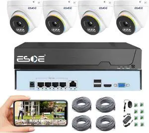 Hieasy 4CH 4K PoE NVR Security System, AI Face Recognition, IP67 Weatherproof Metal Dome Cameras, Smart Human/Vehicle Detection, 2-Way Audio, 4MP/5MP/8MP H.265 Home Outdoor Surveillance Kit (4CH 8MP) Hieasy 4CH 4K PoE NVR Security System, AI Face Recognition, IP67 Weatherproof Metal Dome Cameras, Smart Human/Vehicle Detection, 2-Way Audio, 4MP/5MP/8MP H.265 Home Outdoor Surveillance Kit (4CH 8MP)
