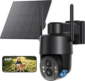 Tical Cellular Security Camera Outdoor, No WiFi Security Camera, 4G LTE Camera with SIM Card, 2.5K/4MP Color Night Vision, 350° View, PIR Human Detection, Solar Powered for Remote Area, Black Tical Cellular Security Camera Outdoor, No WiFi Security Camera, 4G LTE Camera with SIM Card, 2.5K/4MP Color Night Vision, 350° View, PIR Human Detection, Solar Powered for Remote Area, Black