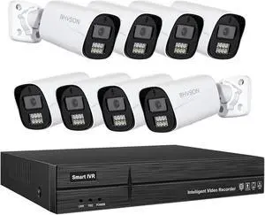6MP PoE Security Camera System,8 x 6MP Wired Bullet Camera Outdoor Indoor,Color Night Vision,Motion Detection,2 Way Audio,4K NVR 6MP PoE Security Camera System,8 x 6MP Wired Bullet Camera Outdoor Indoor,Color Night Vision,Motion Detection,2 Way Audio,4K NVR