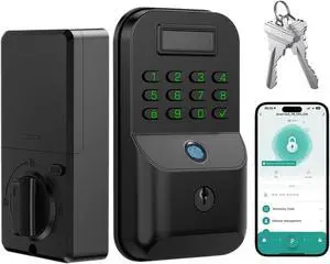 Smart Door Locks, Fingerprint Door Locks, app Unlocking, Fingerprint, PIN Code, Key Unlocking, Smart Locks for Front Doors, Suitable for Homes, Flats and Offices(Black,No Handles) Smart Door Locks, Fingerprint Door Locks, app Unlocking, Fingerprint, PIN Code, Key Unlocking, Smart Locks for Front Doors, Suitable for Homes, Flats and Offices(Black,No Handles)