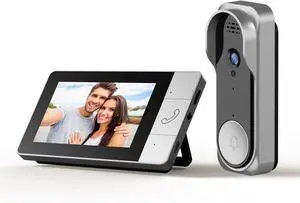 INDIVISO Video Doorbell Camera with 4.3 Screen, No WiFi Required, 130° Wide Angle, Infrared Night Vision, 2-Way Audio, SD Card Recording INDIVISO Video Doorbell Camera with 4.3 Screen, No WiFi Required, 130° Wide Angle, Infrared Night Vision, 2-Way Audio, SD Card Recording