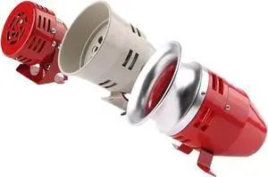 1pc MS-190/290/390 12V 24V 220V 110V Red Mini Metal Motor Siren Industrial Alarm Sound Electrical Guard Against Theft 130dB(MS-190-24V) 1pc MS-190/290/390 12V 24V 220V 110V Red Mini Metal Motor Siren Industrial Alarm Sound Electrical Guard Against Theft 130dB(MS-190-24V)