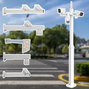 5 Cross Arms Security Camera Pole for Traffic - Adjustable Multi-Angle Surveillance, Weatherproof Universal Camera Mount 3.3ft (1m) Tall for Enhanced Security 5 Cross Arms Security Camera Pole for Traffic - Adjustable Multi-Angle Surveillance, Weatherproof Universal Camera Mount 3.3ft (1m) Tall for Enhanced Security