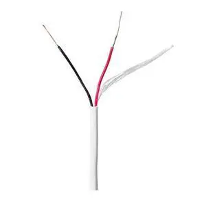 RN-9100101 22/2 Solid Riser Security Cable, CL3R Unshielded, 1000 Ft, White, for Low-Voltage Alarm Systems RN-9100101 22/2 Solid Riser Security Cable, CL3R Unshielded, 1000 Ft, White, for Low-Voltage Alarm Systems