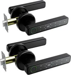 Fingerprint Door Lock, Door Locks for Bedroom, Keyless Entry Door Knob with Handle Fingerprint Door Lock, Door Locks for Bedroom, Keyless Entry Door Knob with Handle