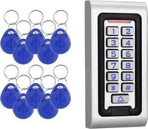 125kHz RFID Access Control System Choose S601 Metal (IP68, 2000 Users) or T12 (1000 Users) Controller, Includes 10 Blue ID Keyfobs for Office, Home, Warehouse Security (s601+10id) 125kHz RFID Access Control System Choose S601 Metal (IP68, 2000 Users) or T12 (1000 Users) Controller, Includes 10 Blue ID Keyfobs for Office, Home, Warehouse Security (s601+10id)