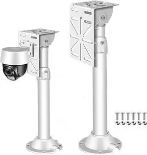 CCTV Security Camera Mount Bracket, 23.62"-47.24" Telescopic Adjustable Universal Camera Vertical Mounting Bracket with L-Type Adapter Steel Plate for PTZ Camera, I Type CCTV Security Camera Mount Bracket, 23.62"-47.24" Telescopic Adjustable Universal Camera Vertical Mounting Bracket with L-Type Adapter Steel Plate for PTZ Camera, I Type