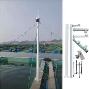 Industrial Surveillance Camera Pole, 8.2ft Security Camera Post with Dual Arm for Roadside Monitoring, Heavy-Duty Camera Stand, Easy Assembly, Weather-Resistant Design Industrial Surveillance Camera Pole, 8.2ft Security Camera Post with Dual Arm for Roadside Monitoring, Heavy-Duty Camera Stand, Easy Assembly, Weather-Resistant Design