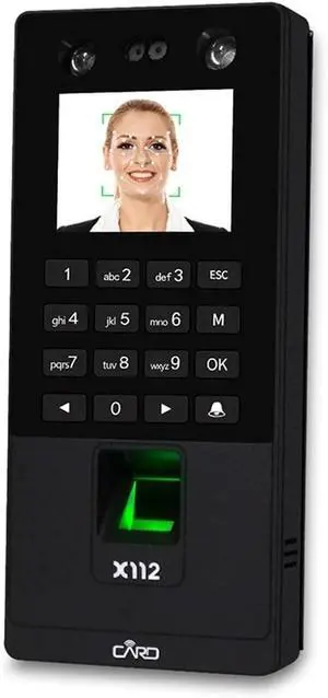 Time Clock, Biometric Facial Door Access Control System Software Keypad Reader Fingerprint Face Time Attendance Machine for Business, Office(X112) Time Clock, Biometric Facial Door Access Control System Software Keypad Reader Fingerprint Face Time Attendance Machine for Business, Office(X112)