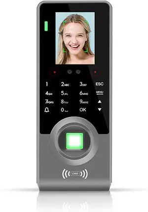 Time Clock, Face Fingerprint Attendance Access Control Keypad Access Control System Touch Doorbell Access Control Device Machine for Business, Office Time Clock, Face Fingerprint Attendance Access Control Keypad Access Control System Touch Doorbell Access Control Device Machine for Business, Office