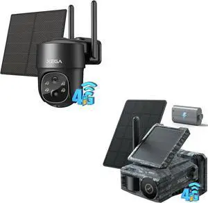 Xega 4G LTE Cellular Security Camera Solar with SIM Card 4G Solar Security Camera with SIM Card & 2 Solar Panel, Only Support The Build-in SIM Card Xega 4G LTE Cellular Security Camera Solar with SIM Card 4G Solar Security Camera with SIM Card & 2 Solar Panel, Only Support The Build-in SIM Card