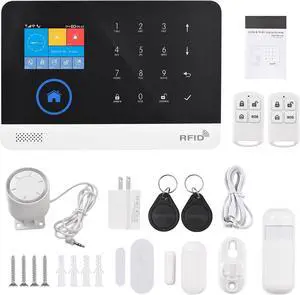 Home Security Alarm System Wireless LCD Display Kit for Alexa Remote Control Door Window Sensor PIR Motion Sensor for Home Office School Shop - ABS Material Home Security Alarm System Wireless LCD Display Kit for Alexa Remote Control Door Window Sensor PIR Motion Sensor for Home Office School Shop - ABS Material