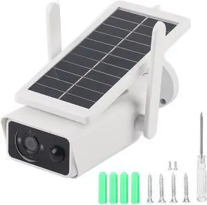 ZJchao 1080P Solar Security Camera Outdoor Wireless CCTV Surveillance PTZ Camera with Night Motion Detection Two Way Audio Smart Home Security System for Garden Farm Construction Site ZJchao 1080P Solar Security Camera Outdoor Wireless CCTV Surveillance PTZ Camera with Night Motion Detection Two Way Audio Smart Home Security System for Garden Farm Construction Site