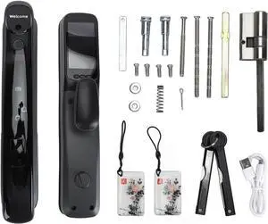 generic 8 Ways to Unlock Smart Door Unlock Lock, Fingerprint Password Card, NFC Key, Temporary Virtual Password, Aluminum Alloy, generic 8 Ways to Unlock Smart Door Unlock Lock, Fingerprint Password Card, NFC Key, Temporary Virtual Password, Aluminum Alloy,