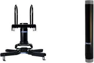 QualGear Pro-AV QG-KIT-TA-3IN-B Projector Mount Kit Accessory with A Truss Ceiling Adapter, 3" 1.5", Black & QG-PRO-PM-1FT-B Pro-AV 1.5" Npt Threaded Pipe, 1' Length Projector Accessory QualGear Pro-AV QG-KIT-TA-3IN-B Projector Mount Kit Accessory with A Truss Ceiling Adapter, 3" 1.5", Black & QG-PRO-PM-1FT-B Pro-AV 1.5" Npt Threaded Pipe, 1' Length Projector Accessory