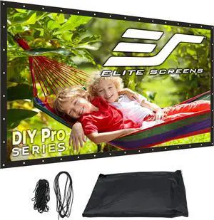 Elite Screens DIY Dual Screen, Indoor/Outdoor Portable Projector Screen, 250-inch 16:9, Movie Home Theater Front Rear Projection Screen with Grommets, Ropes, Carry Bag, Hang Anywhere, DIY250H1-DUAL Elite Screens DIY Dual Screen, Indoor/Outdoor Portable Projector Screen, 250-inch 16:9, Movie Home Theater Front Rear Projection Screen with Grommets, Ropes, Carry Bag, Hang Anywhere, DIY250H1-DUAL