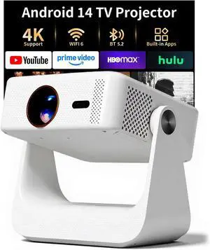 D3 Smart Movie Projectors with WiFi and Bluetooth, 1500 Lumens Supports 4K (Native 1080P ),Mini Portable Projector for Home Cinema ,Auto Focus & Keystone.(White) D3 Smart Movie Projectors with WiFi and Bluetooth, 1500 Lumens Supports 4K (Native 1080P ),Mini Portable Projector for Home Cinema ,Auto Focus & Keystone.(White)