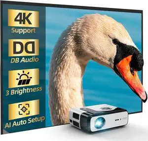 4K HDR Projector with WiFi6 & Bluetooth5.4, LED Daylight Projectors Smart Live TV/DB Digital Audio/TOF AutoFocus/HDMI eARC, Portable Home Proyector for Home Theater, Gaming, Movie 4K HDR Projector with WiFi6 & Bluetooth5.4, LED Daylight Projectors Smart Live TV/DB Digital Audio/TOF AutoFocus/HDMI eARC, Portable Home Proyector for Home Theater, Gaming, Movie
