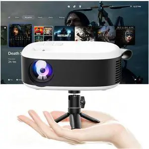 Mini Projector for iPhone Portable Movie Smart Projector with Tripod Stand Mini Projector for iPhone Portable Movie Smart Projector with Tripod Stand