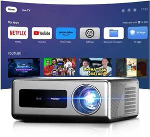 Smart TV Movie Projector , (Official licensed Netflix) 2000 ANSI 1080P Mini Portable Projector Proyector with WiFi and Bluetooth for Home Cinema, Supports 4K ,Auto Focus & Keystone. Smart TV Movie Projector , (Official licensed Netflix) 2000 ANSI 1080P Mini Portable Projector Proyector with WiFi and Bluetooth for Home Cinema, Supports 4K ,Auto Focus & Keystone.