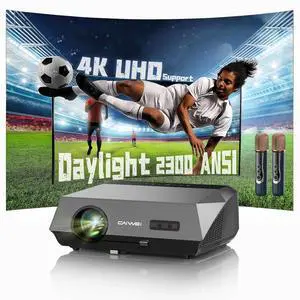 Smart Daytime 4K Projector HDR 2300ANSI with WiFi, Bluetooth, NFC, Apps, Auto Focus/Keystone,Ultra HD 1080P Movie Gaming Karaoke Projector with 2 HDMI ARC, 2 USB, 2 Mics for Home Theater Party TV Golf Smart Daytime 4K Projector HDR 2300ANSI with WiFi, Bluetooth, NFC, Apps, Auto Focus/Keystone,Ultra HD 1080P Movie Gaming Karaoke Projector with 2 HDMI ARC, 2 USB, 2 Mics for Home Theater Party TV Golf