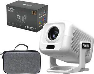 Native 1080P Projector with Android 14 & Carrying Bag, 270° Rotatable Smart Projector, 5G WiFi BT, Auto Keystone, Support 4K 8K UHD Projector for Outdoor Cinema Native 1080P Projector with Android 14 & Carrying Bag, 270° Rotatable Smart Projector, 5G WiFi BT, Auto Keystone, Support 4K 8K UHD Projector for Outdoor Cinema