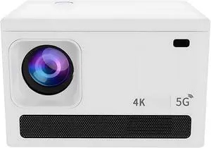 720P Projector with WiFi and Wireless, Smart Projector for Home Theater, Portable Projector with Auto Keystone, Electric Focus, Streaming Services, HDR10, Wireless 5.0, White US 720P Projector with WiFi and Wireless, Smart Projector for Home Theater, Portable Projector with Auto Keystone, Electric Focus, Streaming Services, HDR10, Wireless 5.0, White US