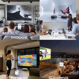 Projector for Home Use with 1080p Ultra Clear Wireless Automatic Focusing Function Projector for Home Use with 1080p Ultra Clear Wireless Automatic Focusing Function