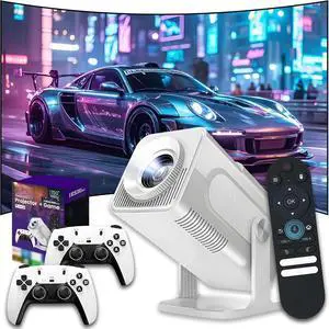 HCS350 MAX Mini Game Projector,10000+ Games,Compatible with 17 Simulators,2.4G+5G WiFi+BT,Android 11,Allwinner H713,1280×720P,Electric Focus,Support HD-IN,Portable Projector for Home/Outdoor(White) HCS350 MAX Mini Game Projector,10000+ Games,Compatible with 17 Simulators,2.4G+5G WiFi+BT,Android 11,Allwinner H713,1280×720P,Electric Focus,Support HD-IN,Portable Projector for Home/Outdoor(White)