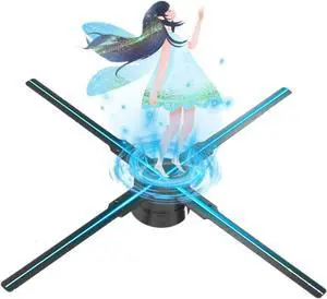 LIAMOS 27.6 Inch/70cm 3D Holographic Fan, 832 LED Beads in 4 Blades Holographic Projector Fan with TF Card, App and Remote Control,High-Resolution 3D Hologram LIAMOS 27.6 Inch/70cm 3D Holographic Fan, 832 LED Beads in 4 Blades Holographic Projector Fan with TF Card, App and Remote Control,High-Resolution 3D Hologram