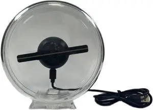 LIAMOS 10cm/4.1inch 3D Hologram Fan with Transparent Cover Ornament 128 LED Holographic Advertising Machine Christmas Halloween,High-Resolution 3D Hologram LIAMOS 10cm/4.1inch 3D Hologram Fan with Transparent Cover Ornament 128 LED Holographic Advertising Machine Christmas Halloween,High-Resolution 3D Hologram