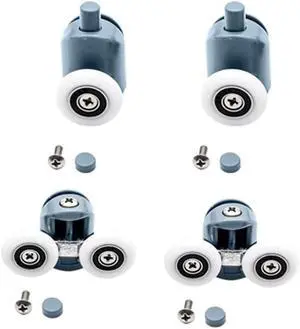 Double Upper Single Down Chromed Wheel Sliding Door Bearing Rollers Hardware for Shower Cabin (Color : DW-112-4PCS-Down, Size : 27mm) (Dw 112) Double Upper Single Down Chromed Wheel Sliding Door Bearing Rollers Hardware for Shower Cabin (Color : DW-112-4PCS-Down, Size : 27mm) (Dw 112)