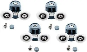 Double Upper Single Down Chromed Wheel Sliding Door Bearing Rollers Hardware for Shower Cabin (Color : DW-112-4PCS-Down, Size : 27mm) (Dw 112) Double Upper Single Down Chromed Wheel Sliding Door Bearing Rollers Hardware for Shower Cabin (Color : DW-112-4PCS-Down, Size : 27mm) (Dw 112)