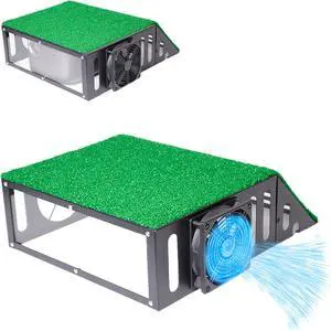 Metal Golf Simulator Projector Cover - Floor Mounted Enclosure for LED Projectors with Cooling Fan - Durable Protection for Your Golf Simulation.Ideal Golf Gift Metal Golf Simulator Projector Cover - Floor Mounted Enclosure for LED Projectors with Cooling Fan - Durable Protection for Your Golf Simulation.Ideal Golf Gift