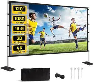 120 inch Outdoor Projector Screen with Stand, Portable Projector Screen 120 inch Outdoor Projector Screen with Stand, Portable Projector Screen