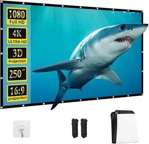 Projector Screen 250 INCH, DUYIKJ Foldable Washable Portable Rear Front Projector Screen 4K Indoor Outdoor 16:9 HD Projection Movies Screen for Backyard Home Theater Office Projector Screen 250 INCH, DUYIKJ Foldable Washable Portable Rear Front Projector Screen 4K Indoor Outdoor 16:9 HD Projection Movies Screen for Backyard Home Theater Office
