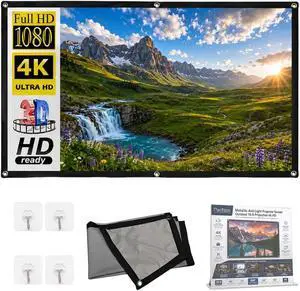 Metallic Anti Light Projector Screen Outdoor 16:9 Projection 4k HD Foldable Ambient Light Rejecting Daytime Fast Setup Portable Mount Wrinkle-Free Wall for Courtyard and Home(ThickB,60in) Metallic Anti Light Projector Screen Outdoor 16:9 Projection 4k HD Foldable Ambient Light Rejecting Daytime Fast Setup Portable Mount Wrinkle-Free Wall for Courtyard and Home(ThickB,60in)