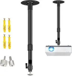 2-Be-Best High Ceiling Projector Mount 23 to 41 in / 58 to105 cm, Extra Long Projector Ceiling Mount with Extendable Adjustable Projectors Mounts Black 2-Be-Best High Ceiling Projector Mount 23 to 41 in / 58 to105 cm, Extra Long Projector Ceiling Mount with Extendable Adjustable Projectors Mounts Black