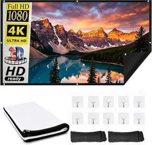 Metallic Anti-Light Projector Screen, Upgrade 4k 16:9 Hanging Outdoor Projector Screen, Portable ALR Projectors Screen, Cinematic Theater Display for Home Theater Office Outdoor (Extra Thick, 150") Metallic Anti-Light Projector Screen, Upgrade 4k 16:9 Hanging Outdoor Projector Screen, Portable ALR Projectors Screen, Cinematic Theater Display for Home Theater Office Outdoor (Extra Thick, 150")