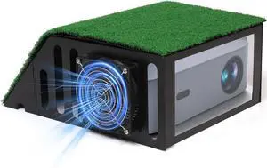 Golf Simulator Projector Enclosure with Fan, Floor Mount Steel Guard Golf Simulator Projector Enclosure with Fan, Floor Mount Steel Guard