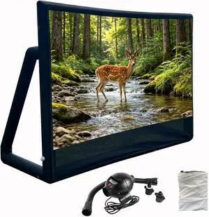 Portable 10FT/120IN Inflatable Projector Screen Outdoor Inflatable Movie Screen with Air Pump Suitable for Camping and Home Parties Portable 10FT/120IN Inflatable Projector Screen Outdoor Inflatable Movie Screen with Air Pump Suitable for Camping and Home Parties